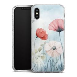 Silikon Glitter Case transparent-silber