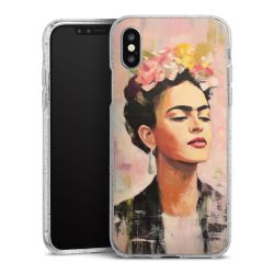 Silikon Glitter Case transparent-silber