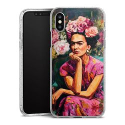 Silikon Glitter Case transparent-silber