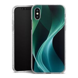 Silikon Glitter Case transparent-silber