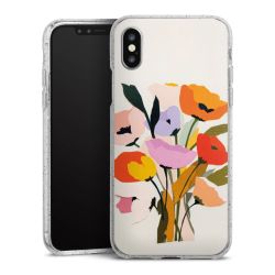 Silikon Glitter Case transparent-silber