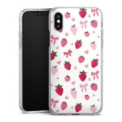 Silikon Glitter Case transparent-silber