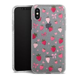 Silikon Glitter Case transparent-silber