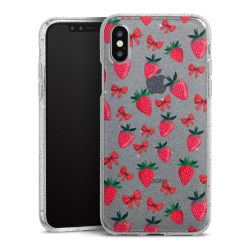 Silikon Glitter Case transparent-silber