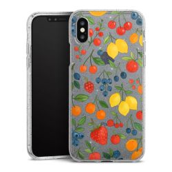 Silikon Glitter Case transparent-silber