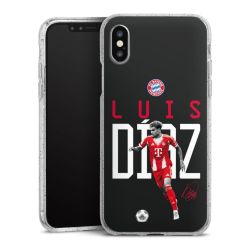 Silikon Glitter Case transparent-silber