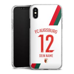 Silikon Glitter Case transparent-silber