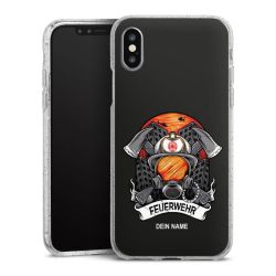 Silikon Glitter Case transparent-silber