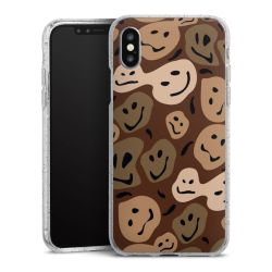 Silikon Glitter Case transparent-silber