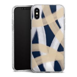 Silikon Glitter Case transparent-silber