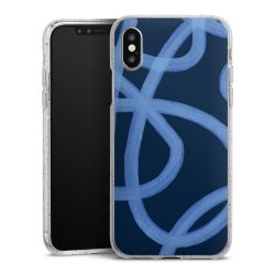 Silikon Glitter Case transparent-silber