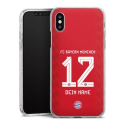 Silikon Glitter Case transparent-silber