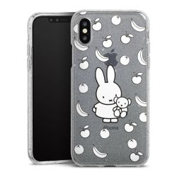 Silikon Glitter Case transparent-silber