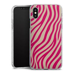 Silikon Glitter Case transparent-silber