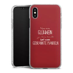 Silikon Glitter Case transparent-silber