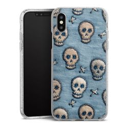 Silikon Glitter Case transparent-silber