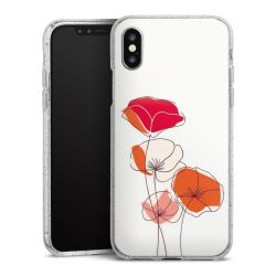 Silikon Glitter Case transparent-silber