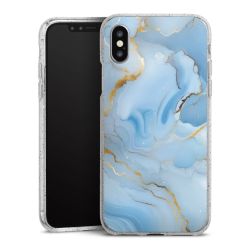 Silikon Glitter Case transparent-silber