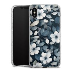 Silikon Glitter Case transparent-silber