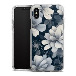 Silikon Glitter Case transparent-silber