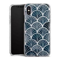 Silikon Glitter Case transparent-silber