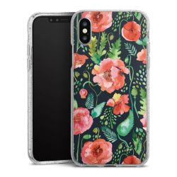 Silikon Glitter Case transparent-silber