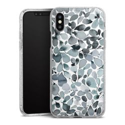 Silikon Glitter Case transparent-silber