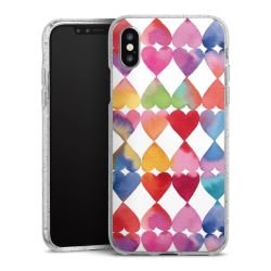 Silikon Glitter Case transparent-silber