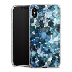 Silikon Glitter Case transparent-silber