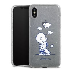 Silikon Glitter Case transparent-silber