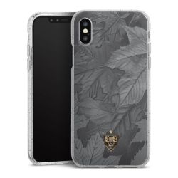 Silikon Glitter Case transparent-silber