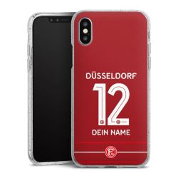 Silikon Glitter Case transparent-silber