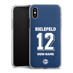 Silikon Glitter Case transparent-silber