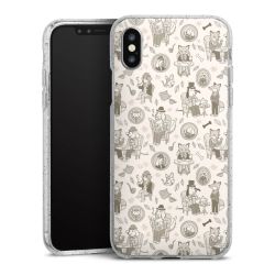 Silikon Glitter Case transparent-silber