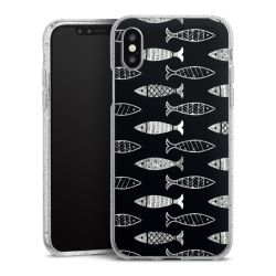 Silikon Glitter Case transparent-silber