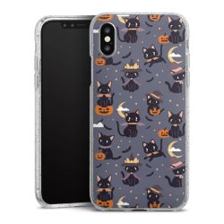 Silikon Glitter Case transparent-silber