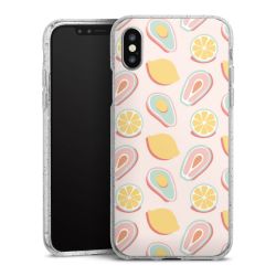 Silikon Glitter Case transparent-silber