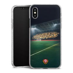 Silikon Glitter Case transparent-silber