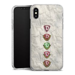 Silikon Glitter Case transparent-silber