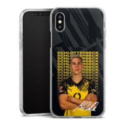 Silikon Glitter Case transparent-silber