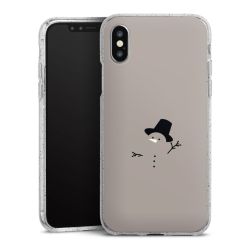 Silikon Glitter Case transparent-silber