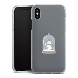 Silikon Glitter Case transparent-silber