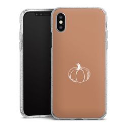 Silikon Glitter Case transparent-silber