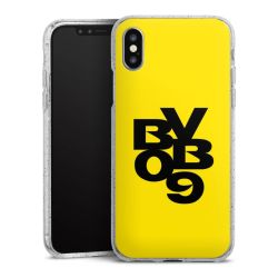 Silikon Glitter Case transparent-silber