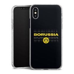 Silikon Glitter Case transparent-silber