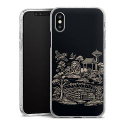 Silikon Glitter Case transparent-silber