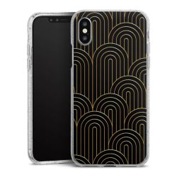 Silikon Glitter Case transparent-silber