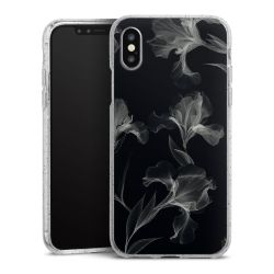 Silikon Glitter Case transparent-silber