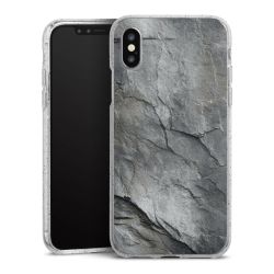 Silikon Glitter Case transparent-silber