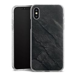 Silikon Glitter Case transparent-silber